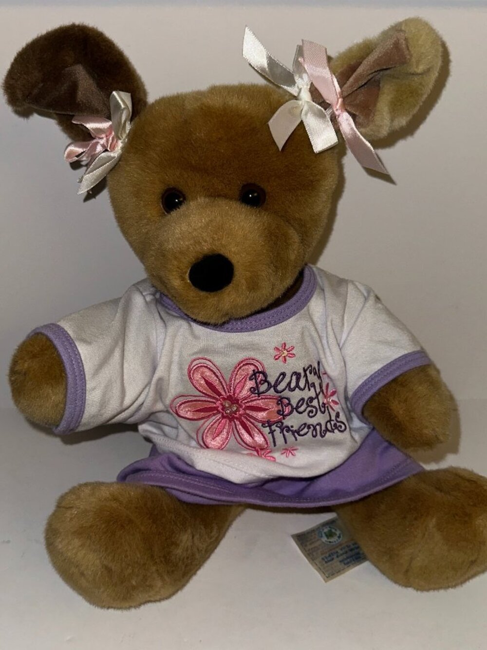 Vintage Build A Bear BABW 14" Brown Sugar Dog Stuffed Puppy Plush Rare Retired